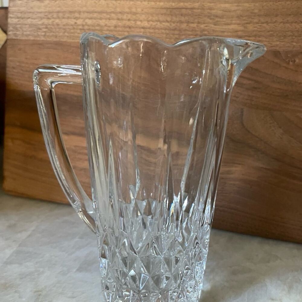 Vintage 24% lead Crystal carafe pitcher 6”